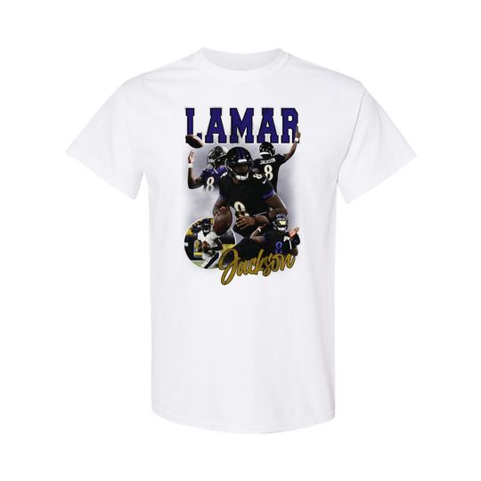 Lamar Jackson Cotton Tee, Graphic Tshirt for men, women, Unisex, Trending Casual Fashion