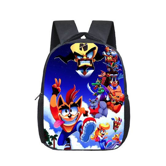 Game Crash Bandicoot School Bags, Kindergarten Children kids Backpack, for Girls Boys Children's Backpacks Mochila