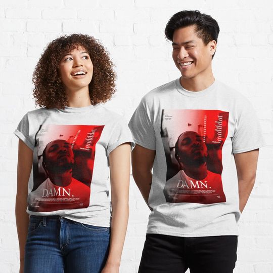 Kendrick Lamar - DAMN. Classic T-Shirt, Kendrick Lamar Classic T-Shirt, Music Merch for Fans, Summer Cotton Short Sleeved Shirt, Music Clothing for Men, Women and Kids