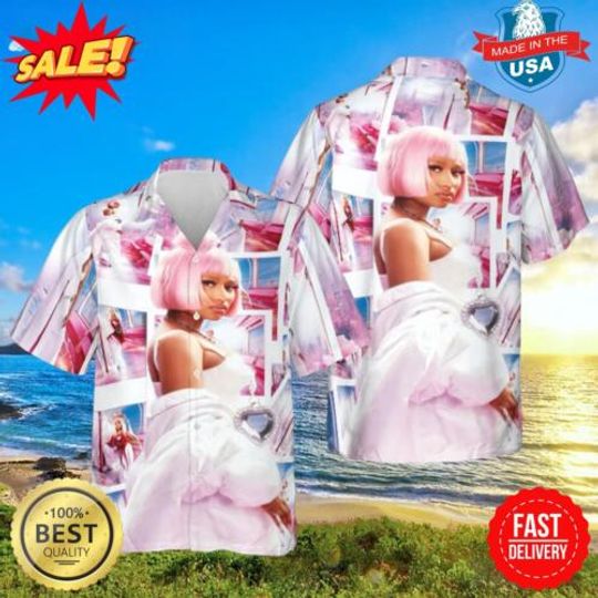 Nicki Minaj Pink Friday 2 Hawaiian Shirt, Music Tour 2024 Shirt, Beach Vacation Shirt, Pool Outfit, GIft For Him Her