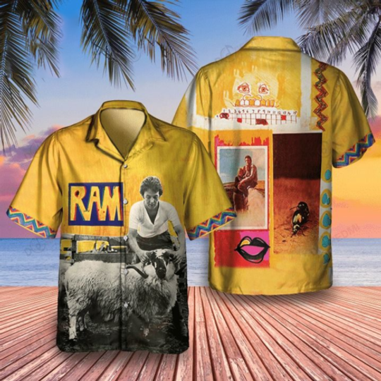 P mccartney Ram 1971 Album Hawaiian Shirt, Beach Vacation Shirt, Pool Outfit, GIft For Him Her