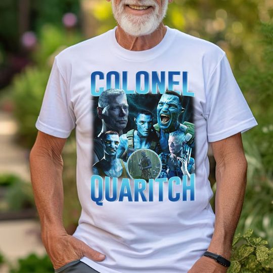 Colonel Quaritch Avatar Vintage T-Shirt, Gift For Women and Man Unisex T-Shirt, Vintage 90s Cotton Shirt, Retro Short Sleeve T-shirt