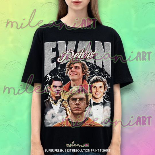 Evan Peters T-shirt | Vintage Rap Tee Shirt | Sport Movie Music Shirt | Gift for Him Her Tees | Men Women Unisex Tshirt
