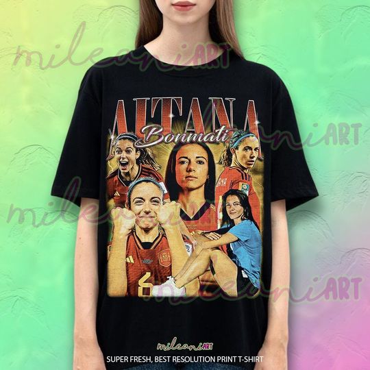 Aitana Bonmati Shirt, Vintage Unisex Fans Gift Tee T-Shirt, Vintage 90s Cotton Shirt, Retro Short Sleeve T-shirt
