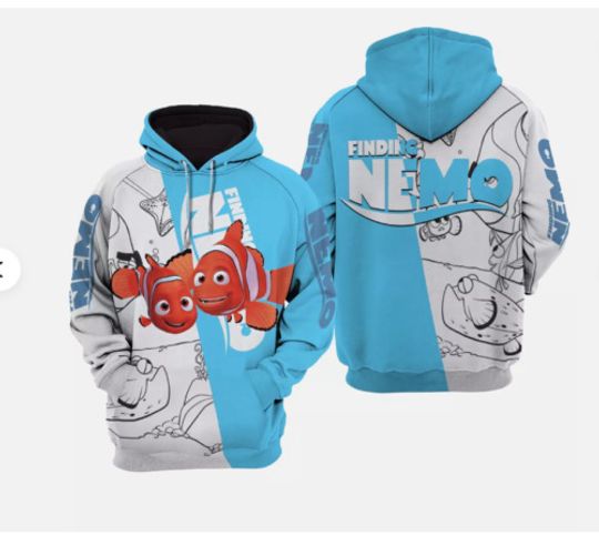 Just Keep Swimming Finding Nemo Animated Movie Fans 3D HOODIE, Cartoon Disney women men 3D, Hoodies Pullover Tops