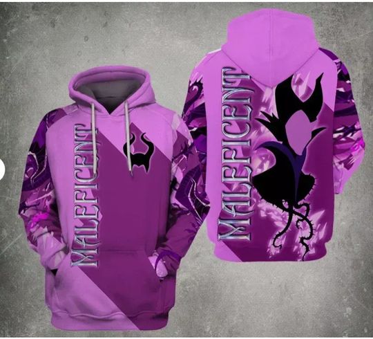 The Evil Queen Maleficent Villains Character Spooky Vibes 3D HOODIE, Cartoon Disney women men 3D, Hoodies Pullover Tops