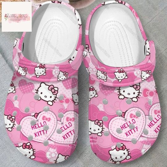 Hello Kitty Clogs, Hello Kitty Sandals, Cute Cat Shoes, Kitty Cartoon Shoes, Hello Kitty Summer Shoes, Birthday Gift For Her