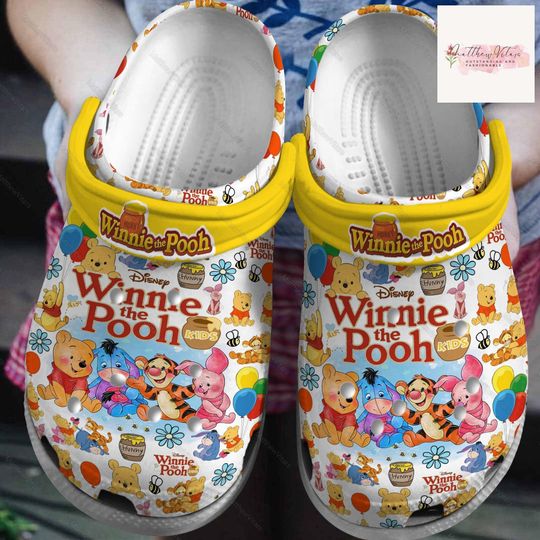 Winnie The Pooh Clogs, Pooh Bear Shoes, Disney Pooh Sandals, Pooh And Friends Shoes, Birthday Gift, Shoes For Women/Men, Summer Shoes
