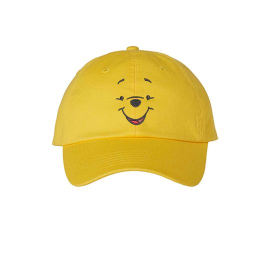 Winnie the Pooh Face Hats, Pooh Bear Friends Eeyore Tigger Faces Embroidered adjustable Hats, Halloween costume, Adult Kids sizes