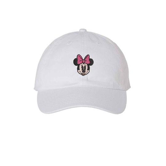 Minnie Mouse Hat Adult Kids sizes, Retro Minnie Embroidered Hat, Vintage Minnie, Magic Kingdom, Disney Trip Hat, Disney Vacation Hat