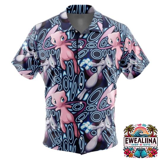 Mew Hawaiian Shirt and Shorts Set, Summer Gift for Him