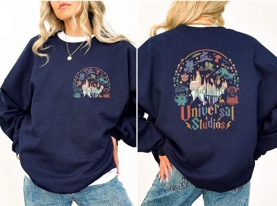 Universal Studios Sweatshirt, Back Front Universal Studios, Universal Studios 2024 Trip Sweatshirt, Disney Family Vacation, Disney Trip