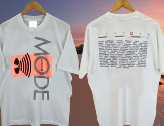 Depeche Mode Vintage Tour Double Sided T-Shirt | Multi-size | Extra Comfortable Short Sleeve Tee | Concert Outfit For Unisex