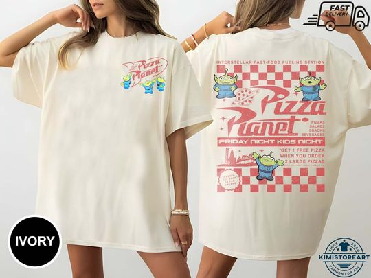 Pizza Planet Toy Story 2 Sided Shirt, Disney Toy Story Aliens Comfort Colors Shirt, Pizza Planet Tee, Toy Story Family Shirts, Disney Trip