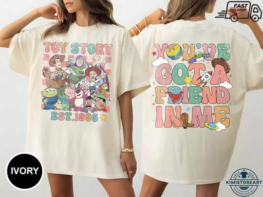 Disney Toy Story Group Comfort Colors Shirt, Disney World Toy Story Kid Shirt, You Ve Got A Friend In Me, Toy Story Movie Characters Tee