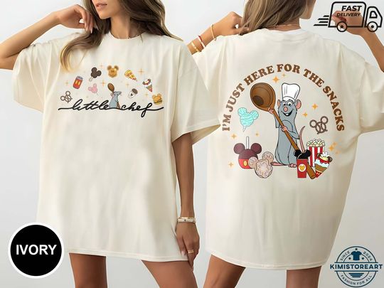 Little Chef Remy Comfort Colors Shirt, Disney Ratatouille Tshirt, Just Here For The Snacks, Pixar Ratatouille Tee, Remy Gusteau's Shirt