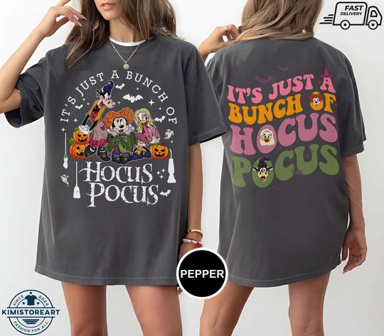 Retro Funny Minnie Daisy Clarabelle Cosplay Pocus Sanderson Sisters Shirt, Disney Witch Movie Shirt, Disneyland Halloween Trip Shirt