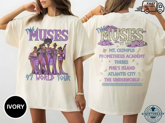Vintage Disney Hercules The Muses 97 World Tour Two-sided Shirt, Disney Hercules Diva The Muses Song Concert Music, Disney Girl Trip 2024