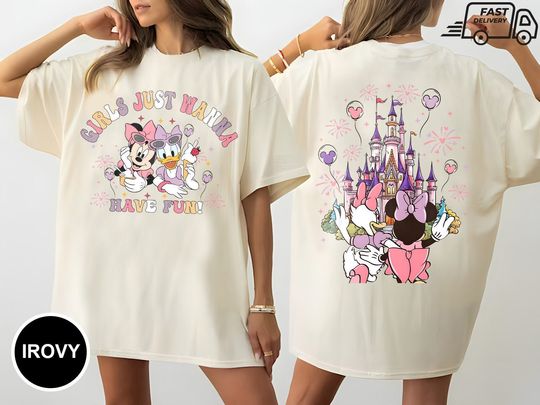 Disney Minnie Daisy Summer Comfort Colors Shirt, Girls Just Wanna Have Fun Tee, Disney Besties Shirt, Disneyworld Shirt, Disney Summer Shirt