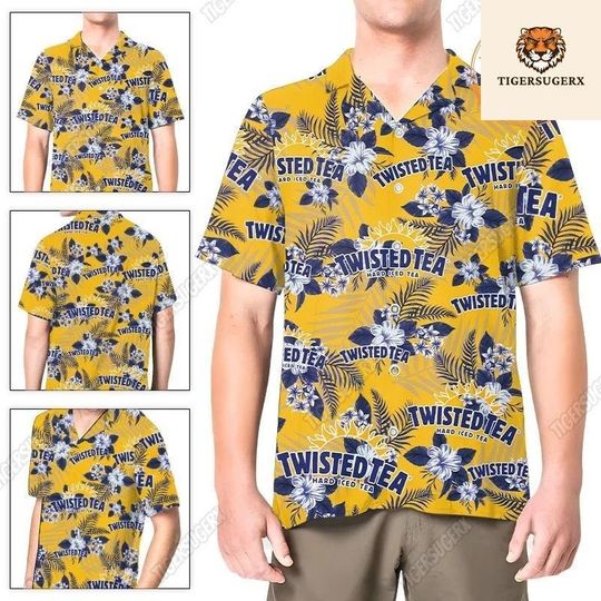 Twisted Tea Hawaiian Shirt, Twisted Tea Button Shirt, Twisted Tea Beach Shirt, Hawaiian Shirt Men, Short Sleeve Shirt, Tropical Shirt