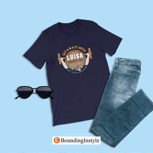 Encanto Shirt, Getaways with Luisa, Luisa Madrigal Shirt, Disney Shirt, Casual Cotton Summer Short Sleeved Shirt, Disney Men Clothing for Men, Women and Kids