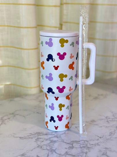 Rainbow Mickey 40 oz Tumbler, Stainless Tumbler