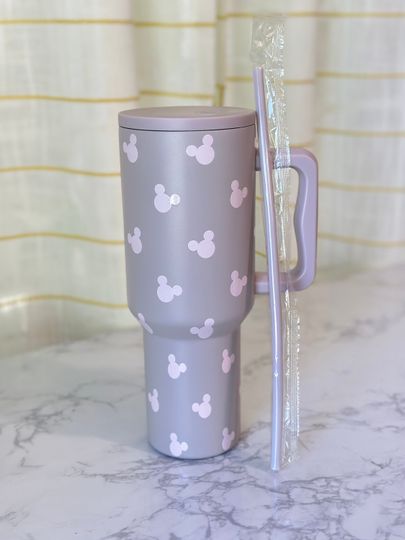 Beige Mickey 40 oz Tumbler, Stainless Tumbler