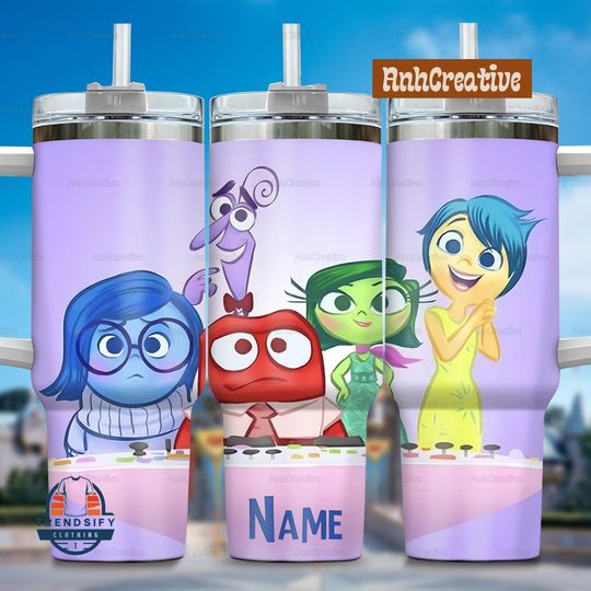 Personalized Disney Pixar Inside Out Tumbler, Inside Out 2 Movie Tumbler, Tumbler Sublimation, Inside Out Gift, Personalized Gifts
