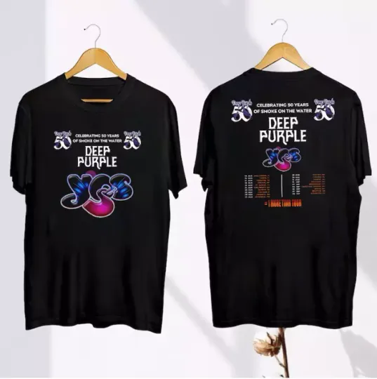 Deep Purple 1 More Time 2024 Tour Double Sided Shirt, Music Tour Shirt, Music Merch for Fans, Gift for Fans, Music Short Sleeved Shirt