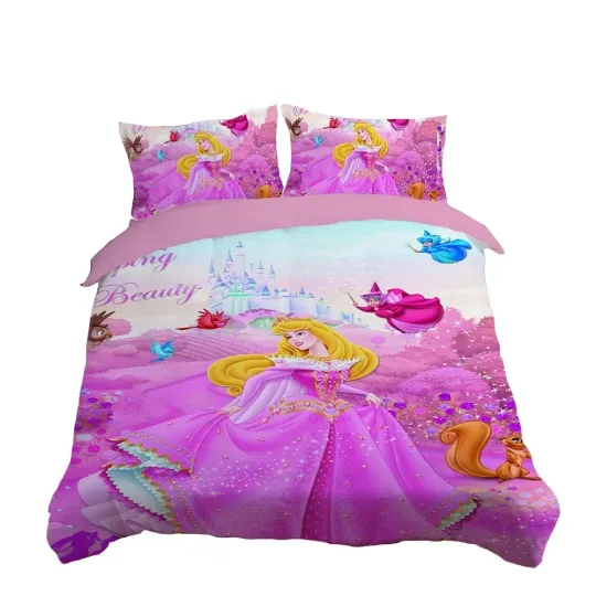 Disney Aurora Princess Bedding Set, Home Room Bedroom Disney Bedding Set, Gift for Fans, Funny Gift Idea