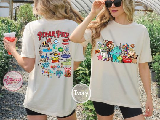 Comfort Colors Disney Pixar Characters Comfort Colors Shirt, Toy Story shirt, Monster Inc Shirt, Up Movie shirt, Disneyland Pixar Shirt