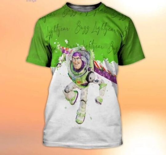 Buzz Lightyear Toy Story Father's Day Mother's Day Birthday Tshirt 3D Printed, Casual Tee, All Size Available