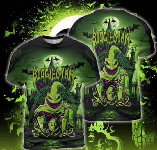 Boogieman Oogie Boogie Nightmare Before Christmas Tshirt 3D Printed, Disney Casual Tee, All Size Available
