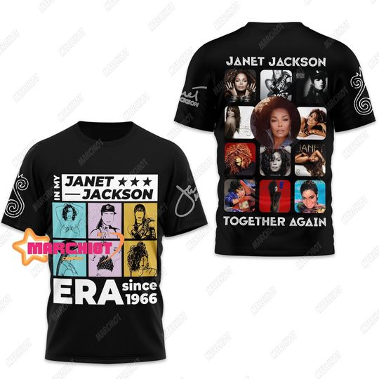 Janet Jackson 3D Shirt, Janet Jackson Together Again Tour All over print Shirt, Janet Jackson Concert