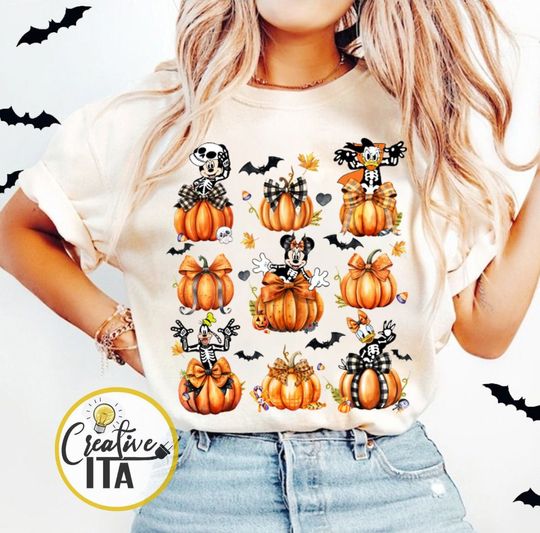 Disney Mickey & Friends Skeleton Halloween Coquette Shirt, Disney Halloween Shirt, Halloween Merch, Halloween Clothing for Men, Women and Kids