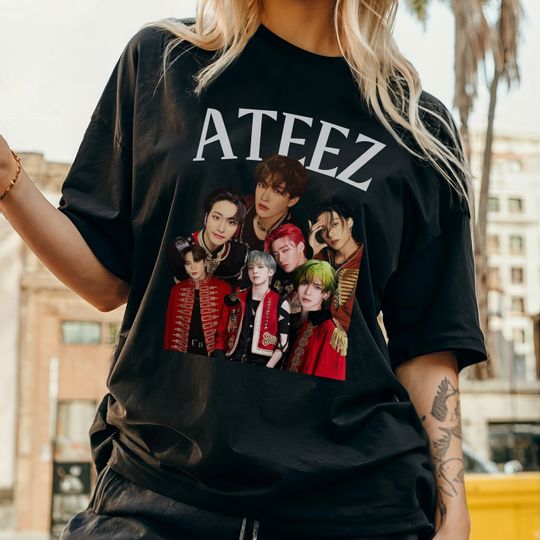Vintage Ateez T-Shirt, Hongjoong Ateez, Yunho Ateez Kpop Graphic Shirt Tee Tshirt, Vintage Ateez Kpop Gift
