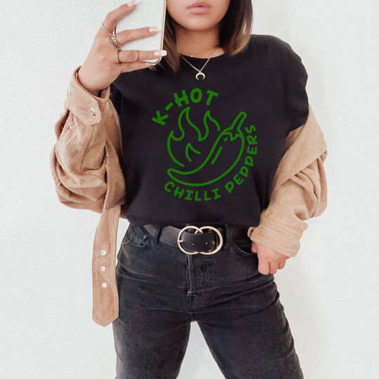 K-Hot Chilli Peppers Shirt, Bouncy Tshirt, Outlaw Tee, ATZ Crewneck, ATINY Gift, HUnisex short sleeves heavy cotton shirt, multiple colors full sizes