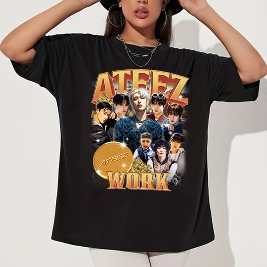 Ateez Graphic T-shirt, Ateez Work Shirt, Ateez Golden Hour Part 1 Album Shirt, Ateez The World Ep.Fin Will Album Shirt, ATEEZ World Tour Tee