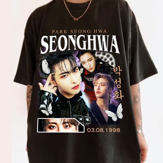 Seonghwa Ateez inspired Vintage Kpop Shirt, Ateez Concert retro Tee, Ateez World Tour shirt, shirt for atiny, Kpop gifft, Kpop tour 2024