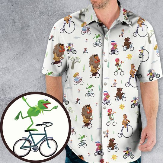 The Muppet Movie Bike Scene Hawaiian Shirt, The Muppet Animal Tropical Aloha, Gift For Men Youth, Best Gift For Party, gift for summer