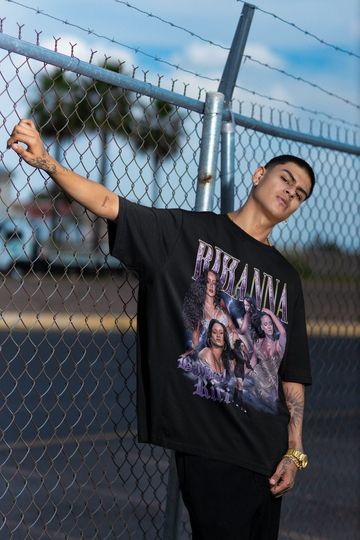 Bad Gal Riri  Rihanna Unisex Fan T-Shirt, Vintage 90 Cotton Shirt, Retro Short Sleeve T-shirt