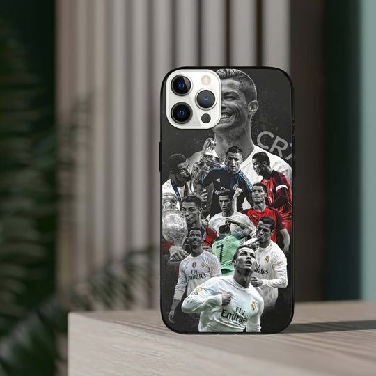 Cristiano Ronaldo Phone Case, Ronaldo IPhone Cases, IPhone Cases Printed Pootball Players, Gifts For Football Lover, Soccer Merch