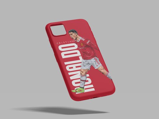 Cristiano Ronaldo Man Utd IPhone Cases, IPhone Cases Printed Pootball Players, Gifts For Football Lover, Soccer Merch