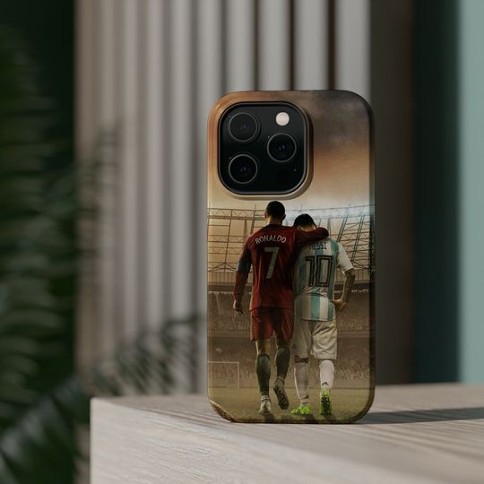 Ronaldo and Messi Picture IPhone Cases, IPhone Cases Printed Pootball Players, Gifts For Football Lover, Soccer Merch