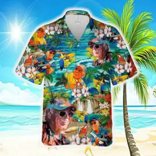 Jimmy Buffett Memorial Hawaiian Shirt, Jimmy Buffett Fan Gift, Parrothead Island