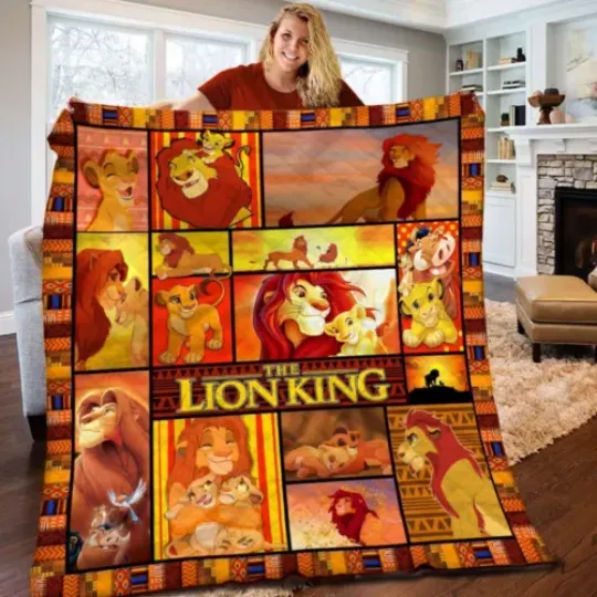 The Lion King Simba Family Love Will Find A Way Anywhere We Go Blanket, Disney Blanket, Funny Gift Idea, Gift for Fans