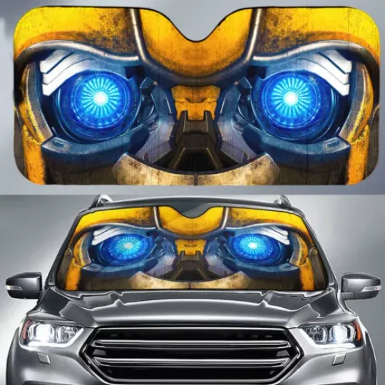 Never Too Old For Bumblebee Autobot Transformers Car Sun Shade, Best Gift For Fans, Cartoon Car Windshield Sun Shade