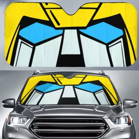 Never Too Old For Transformers Bumblebee Autobots Car Sun Shade, Best Gift For Fans, Cartoon Car Windshield Sun Shade