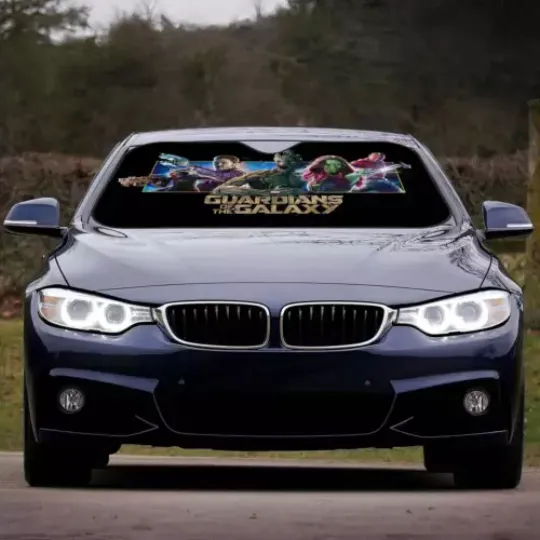 Never Too Old For Guardians Of The Galaxy Car Sun Shade, Best Gift For Fans, Cartoon Car Windshield Sun Shade