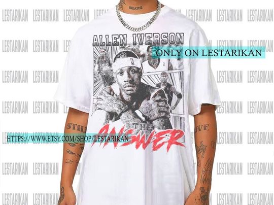 Allen Iverson  Graphic Tee, Sport Merch, Vintage Graphic Tee, Bootleg Shirt